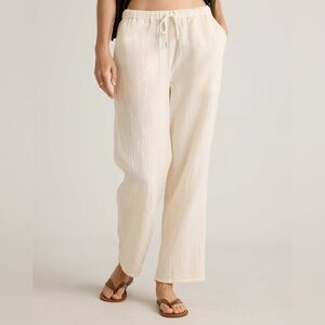 Quince 100% Organic Cotton Gauze Straight Leg Pants